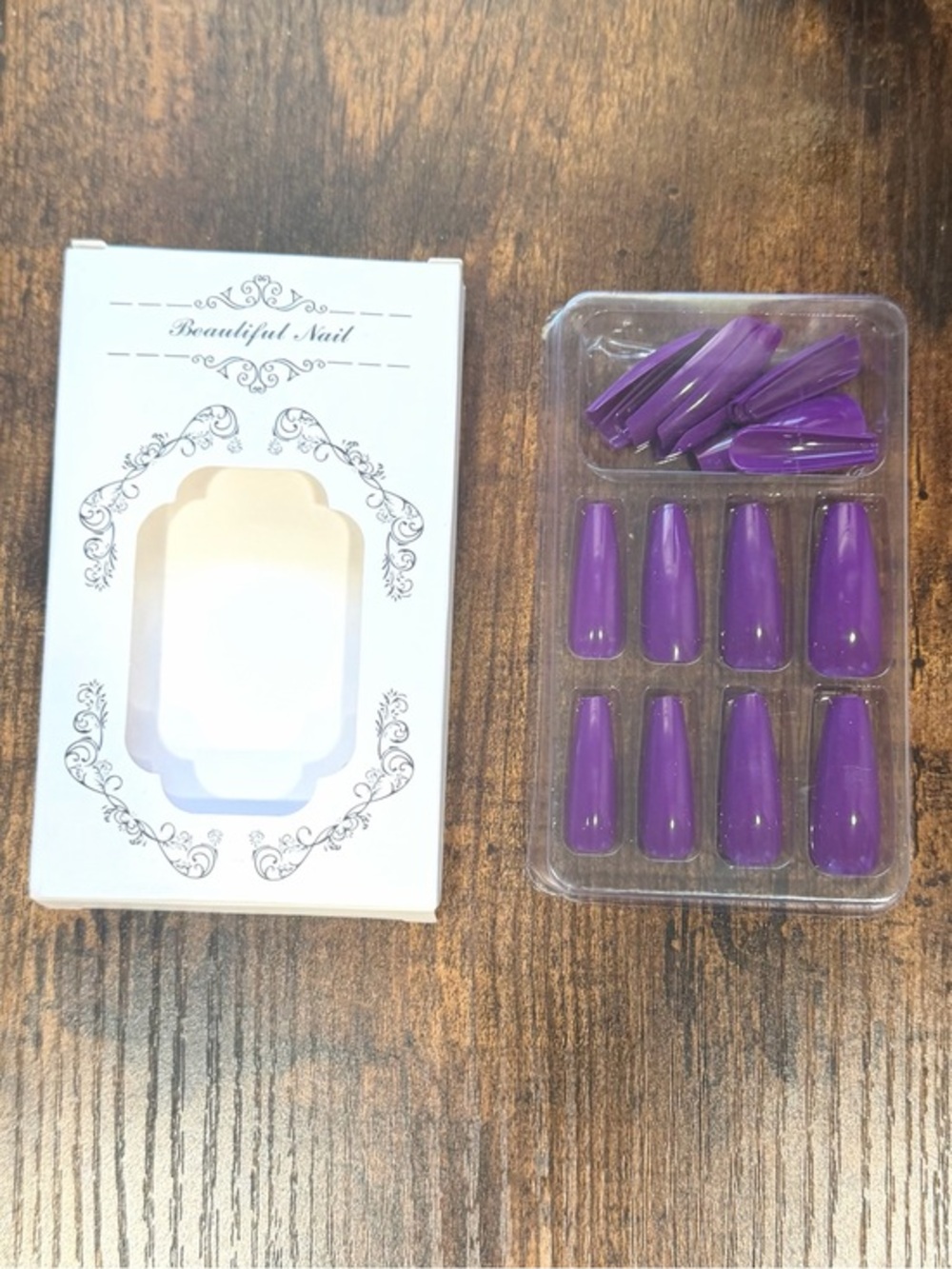 Glossy Purple Press-On Nails